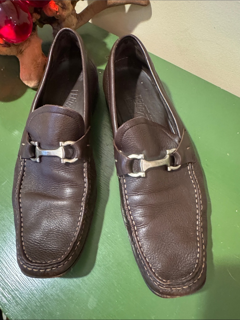Ferragamo brown loafers. Made in Italy